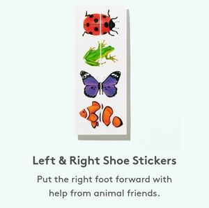 Lovevery Left and Right Shoe Stickers